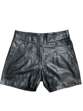 Arma High Rise Leather Shorts Size: 6